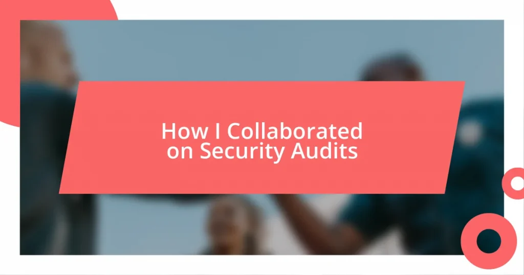 How I Collaborated on Security Audits