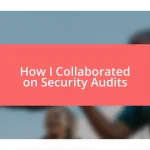 How I Collaborated on Security Audits